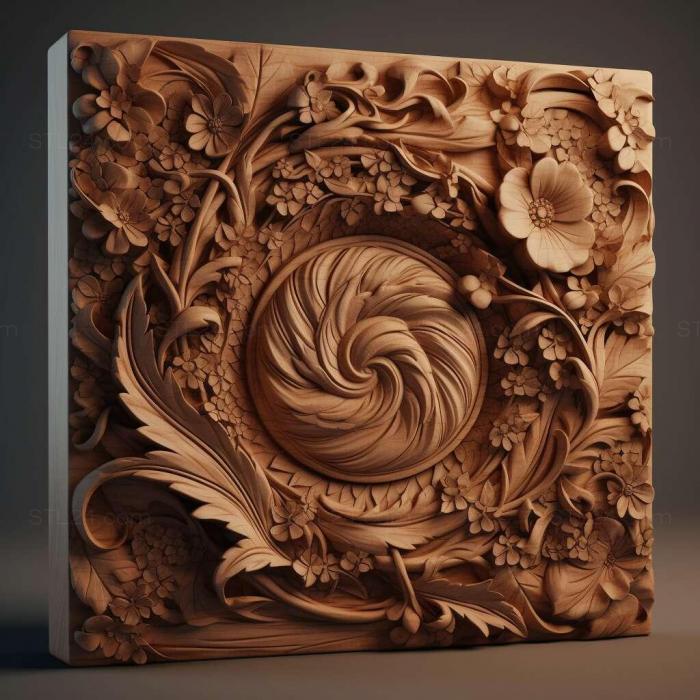 Patterns and decorations (stl sharp 1, PATTERN_2669) 3D models for cnc